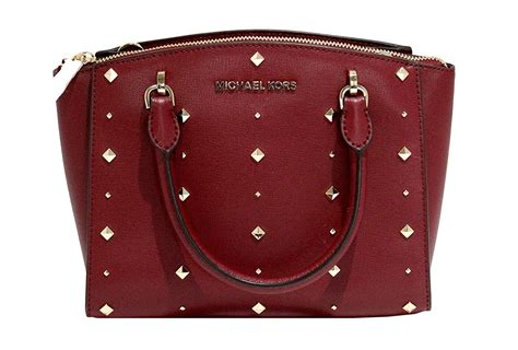 michael michael kors women's ellis small satchel studded leather handbag|Michael Kors Women's Ellis Studded Small Satchel .